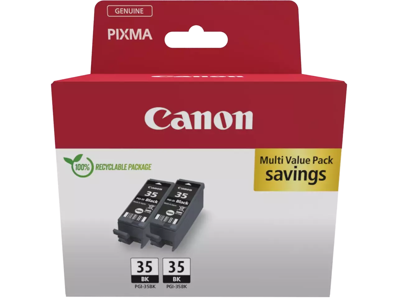 Sonderposten - Canon PGI-35 BK Twin-Pack – Original Druckerpatronen Schwarz, 2x 9,3 ml (Kopie)-0