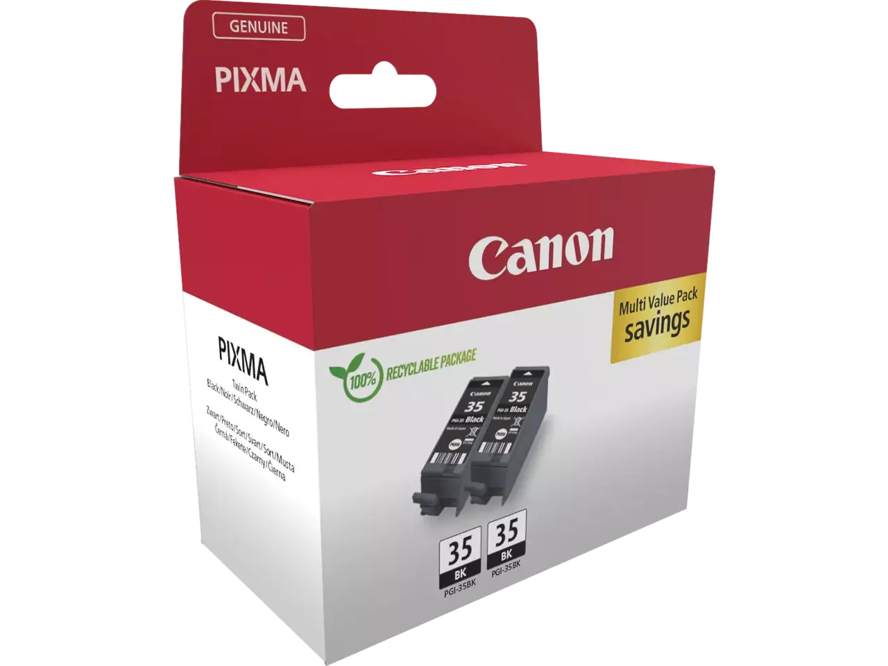 Sonderposten - Canon PGI-35 BK Twin-Pack – Original Druckerpatronen Schwarz, 2x 9,3 ml (Kopie)-1