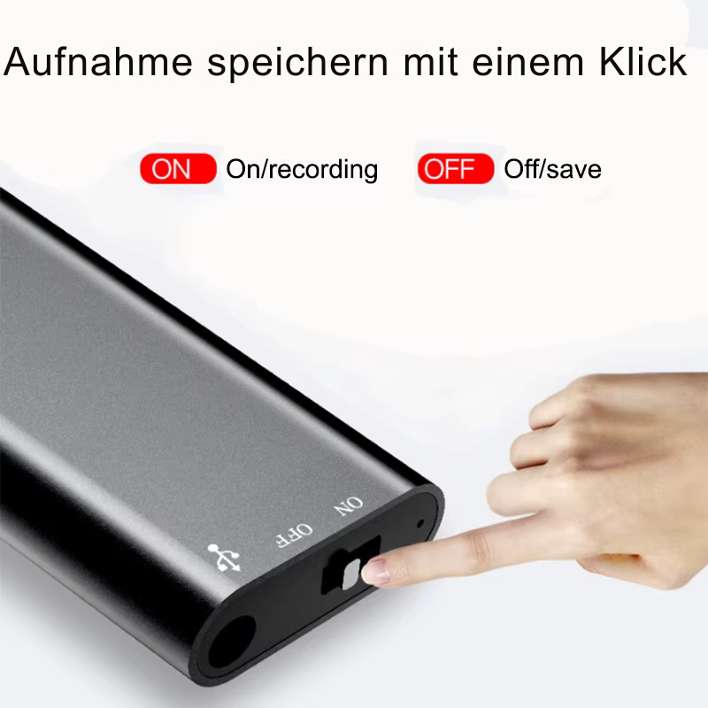 Professionelles Diktiergerät mit USB-Speicher 4-64GB - MP3-Player & Voice Recorder