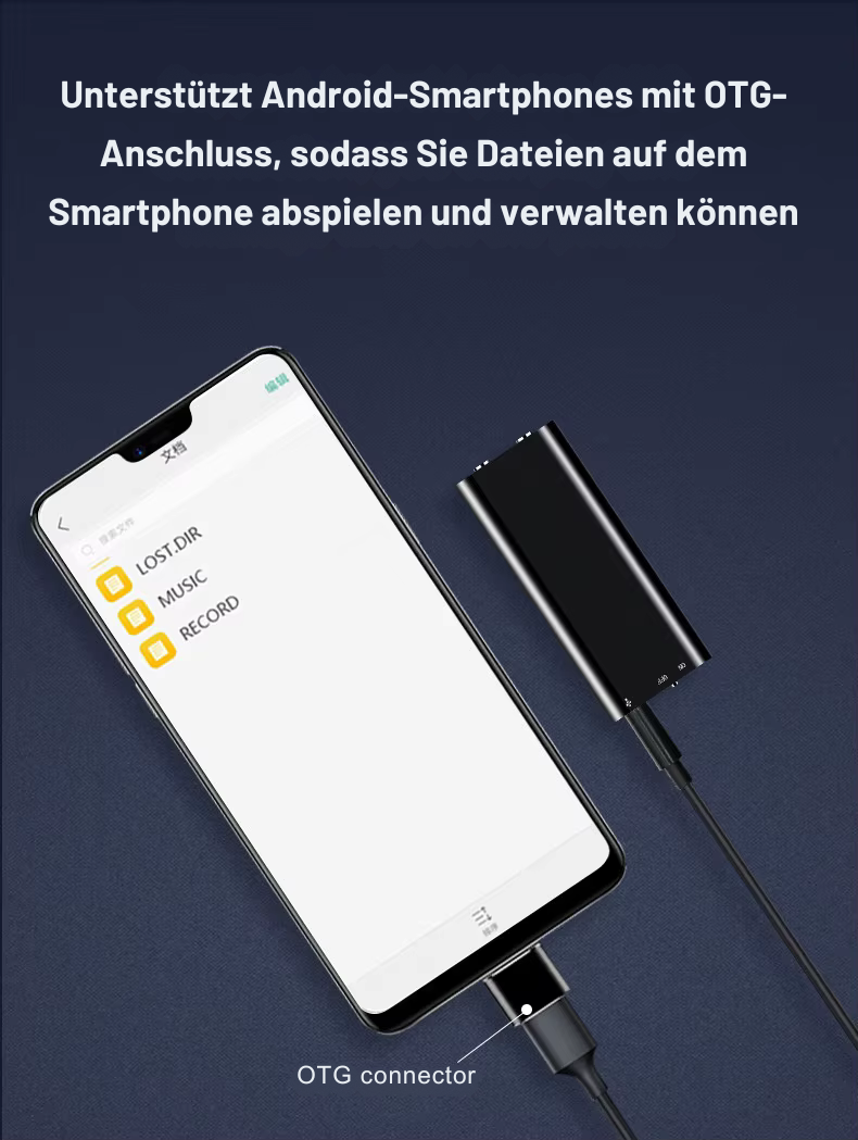 Professionelles Diktiergerät mit USB-Speicher 4-64GB - MP3-Player & Voice Recorder