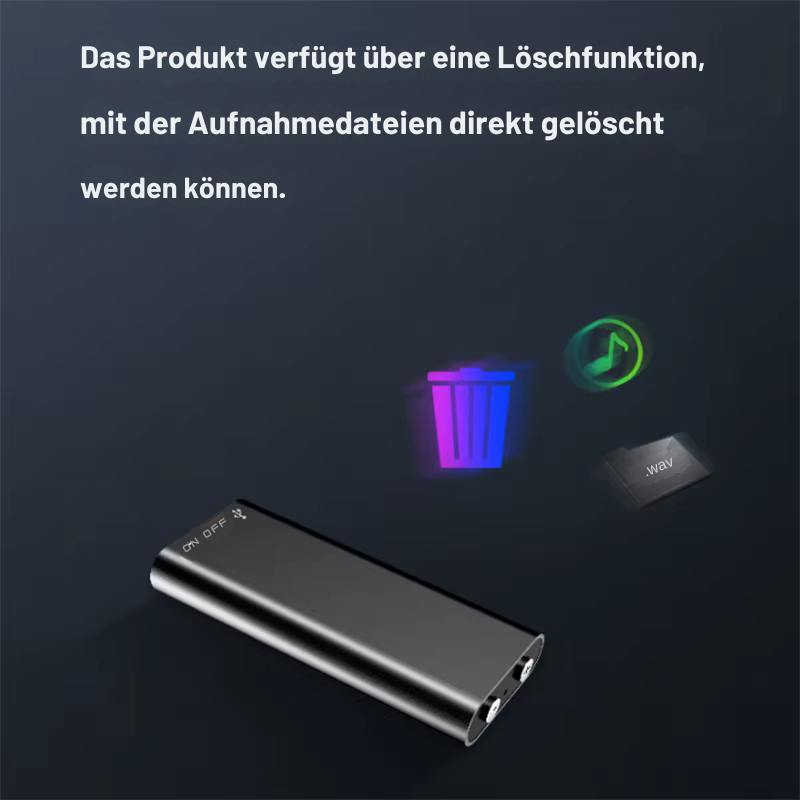 Professionelles Diktiergerät mit USB-Speicher 4-64GB - MP3-Player & Voice Recorder