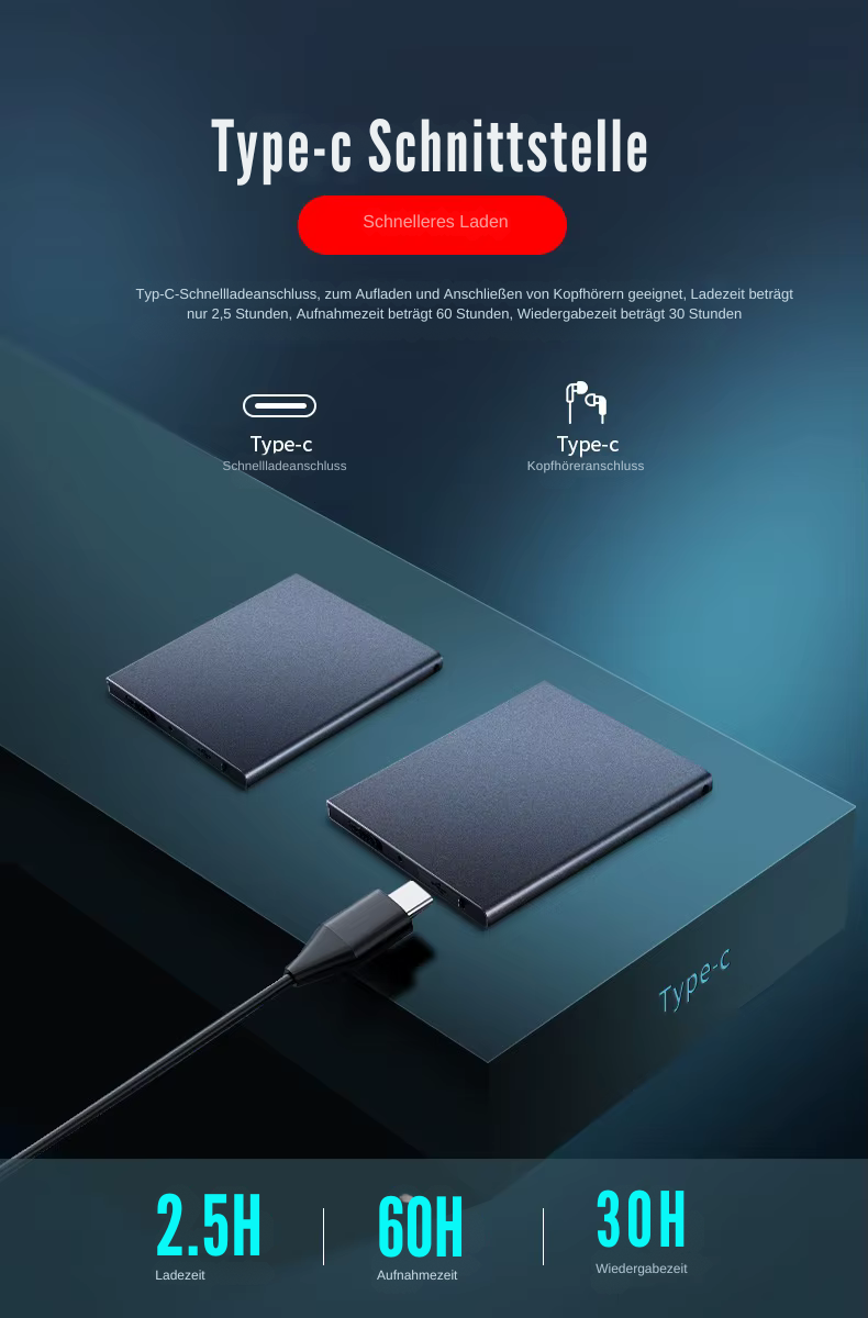 64GB Mini-Diktierkarte