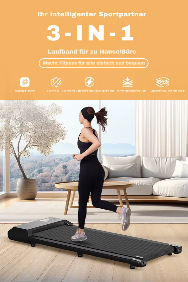 3-in-1 Laufband für Schreibtisch im Homeoffice - Smart Sports Partner
